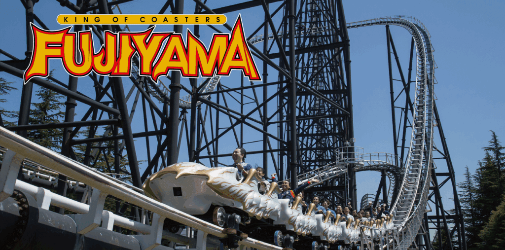 thrilling roller coaster fujiyama in kawaguchiko fujiQ