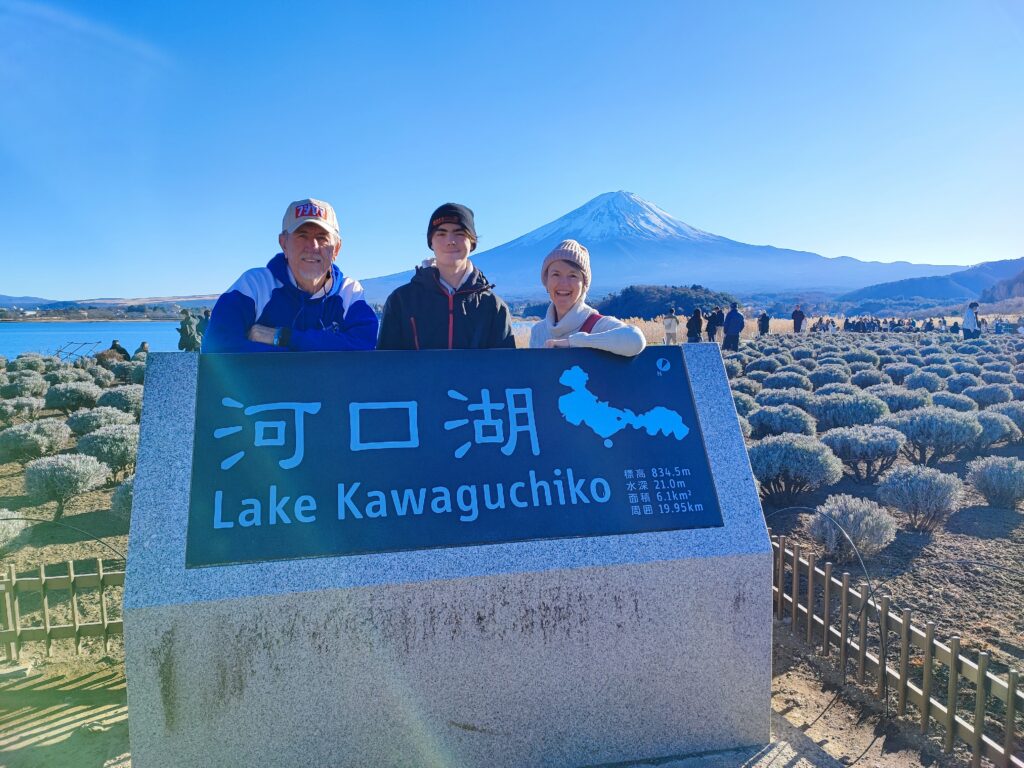 oishi park and lake kawaguchiko, guests from australia