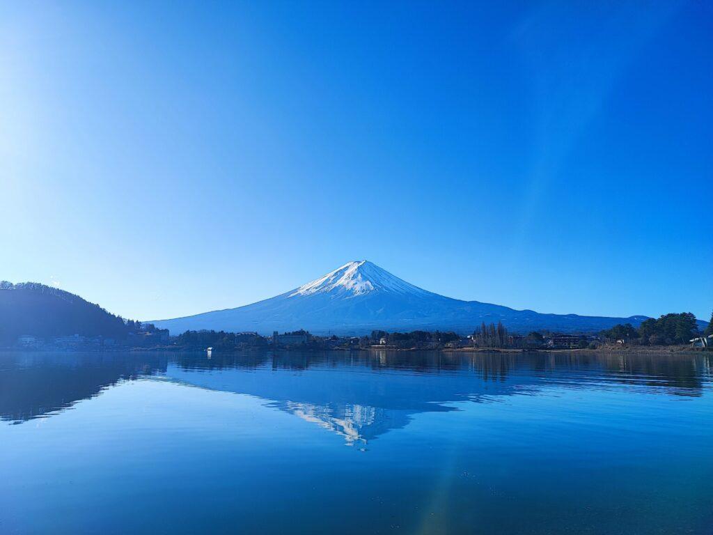 mt fuji water surface reflection, private tour around lake kawaguchiko
