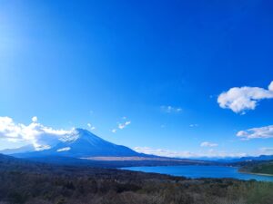 view from myojinyama panorama-dai, mt.fuji and lake yamanaka, yamanakako