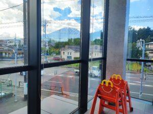 McDonald's with Mt.Fuji view in Fujiyoshida city right next to Kawaguchiko town