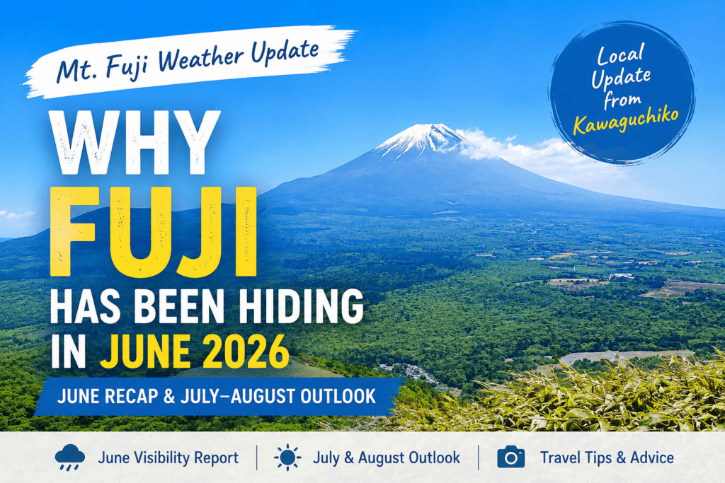 june weather around mt.fuji, why mt.fuji is hiding