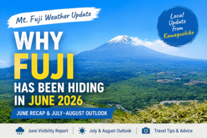 june weather around mt.fuji, why mt.fuji is hiding