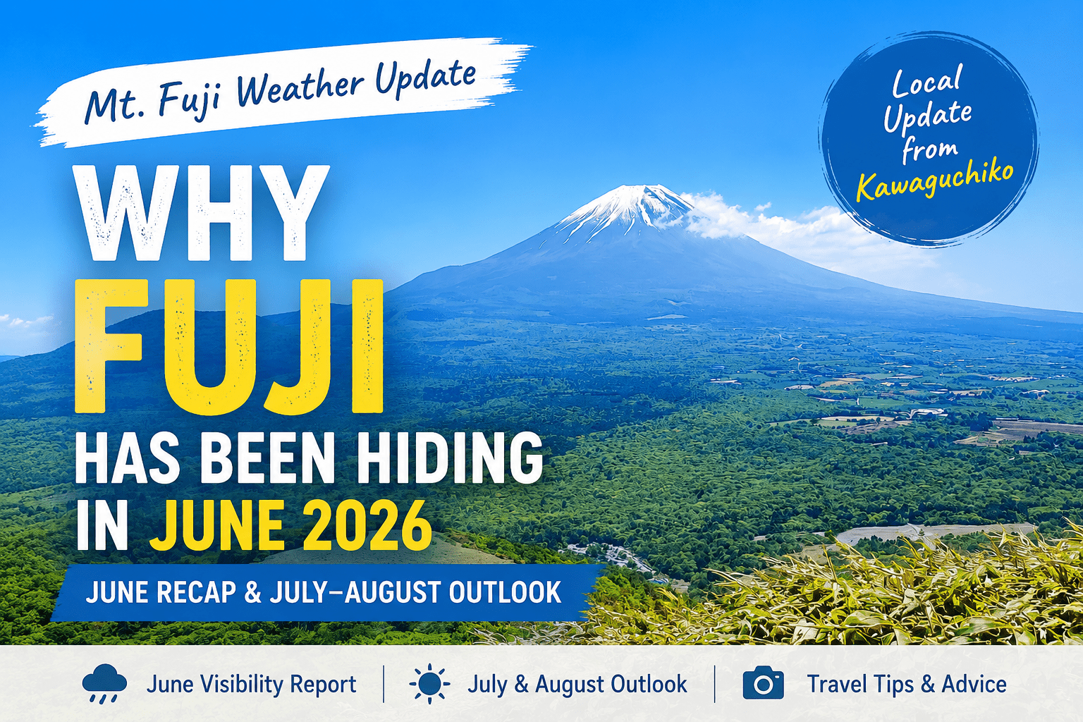 june weather around mt.fuji, why mt.fuji is hiding